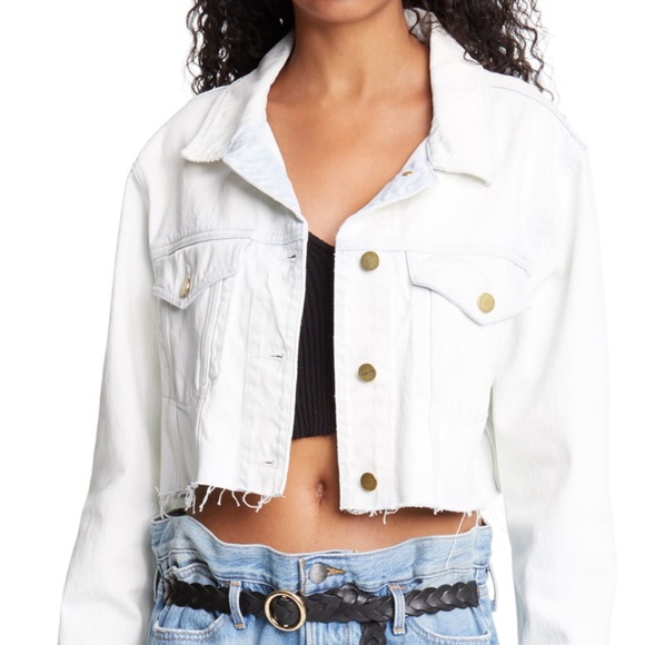 FRAME NWOT Ultra Crop Denim Jacket - Picture 2 of 10